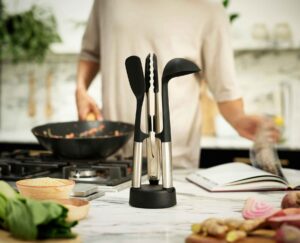 Set 3 ustensile bucatarie Elevate cu suport compact