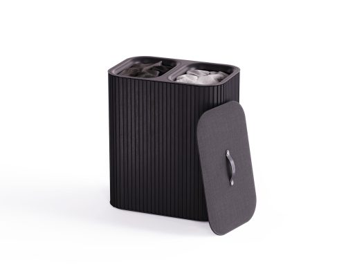 Cos de rufe 2 compartimente Tota Luxe 90L Negru