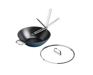 Tigaie wok inox cu capac 32cm
